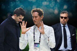 Thiago Motta a testa bassa, John Elkann parla e Giuntoli pensieroso