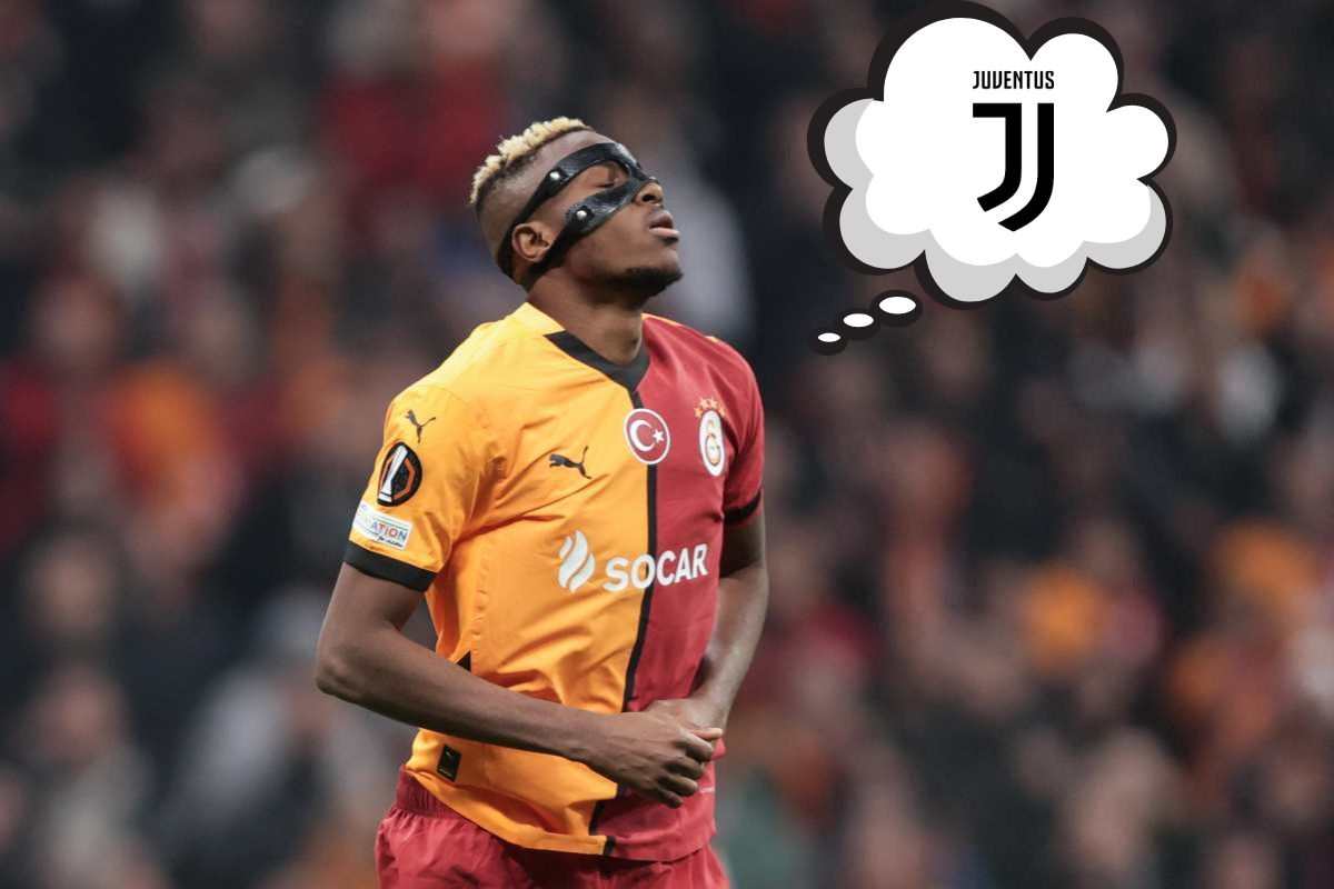 Victor Osimhen, attaccante del Galatasaray, pensa alla Juventus