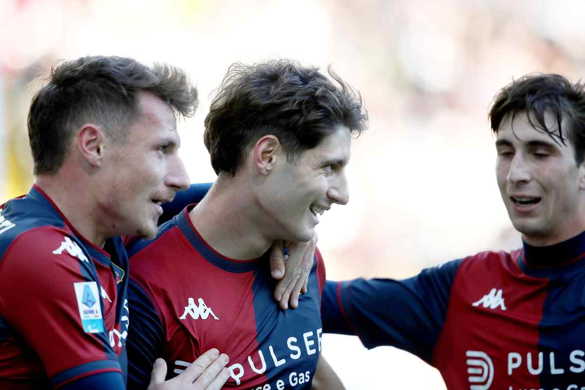 Alessandro Zanoli al Genoa con Fabio Miretti 