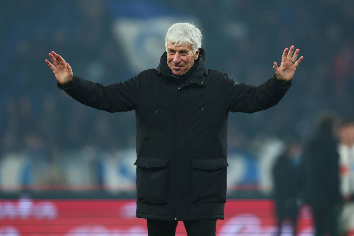 Gian Piero Gasperini esulta dopo una vittoria