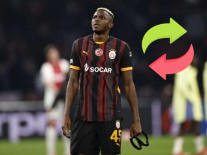 Osimhen in campo con la maglia del Galatasaray