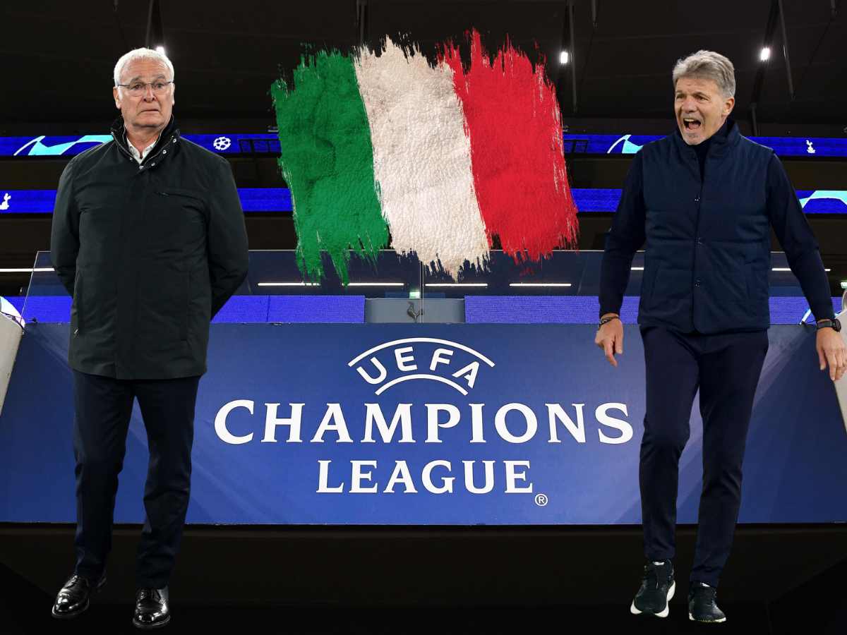 Ranieri e Baroni con logo Champions League