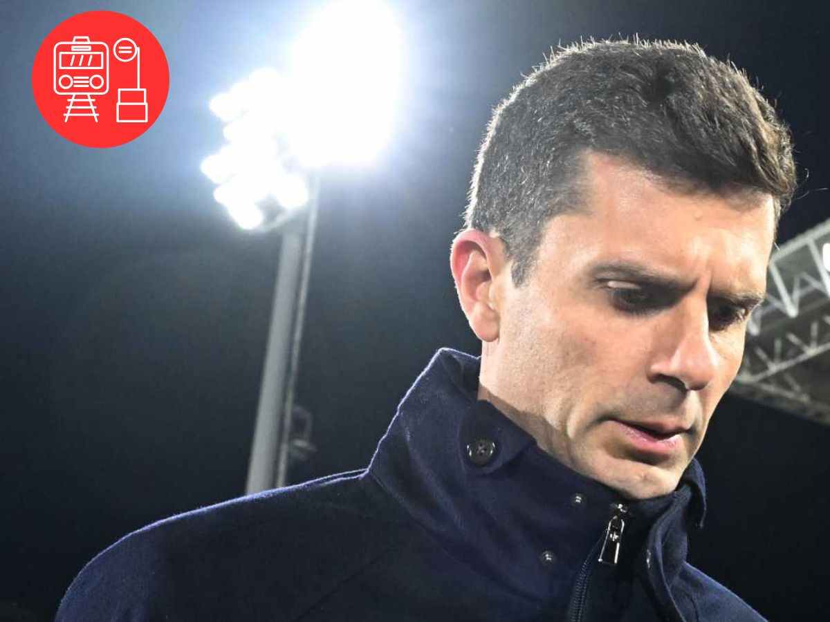 Thiago Motta, allenatore della Juventus, a testa bassa